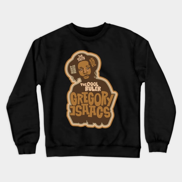 Soulful Melodies: A Reggae Tribute to Gregory Isaacs Crewneck Sweatshirt by Boogosh